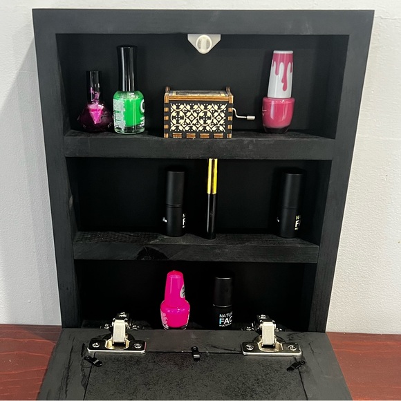 Matte Black Custom Picture Frame With Hidden Storage - Picture 5 of 8